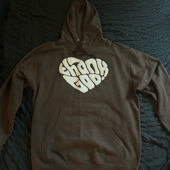 Brown “Thank God” hoodie - Picture 1 of 2